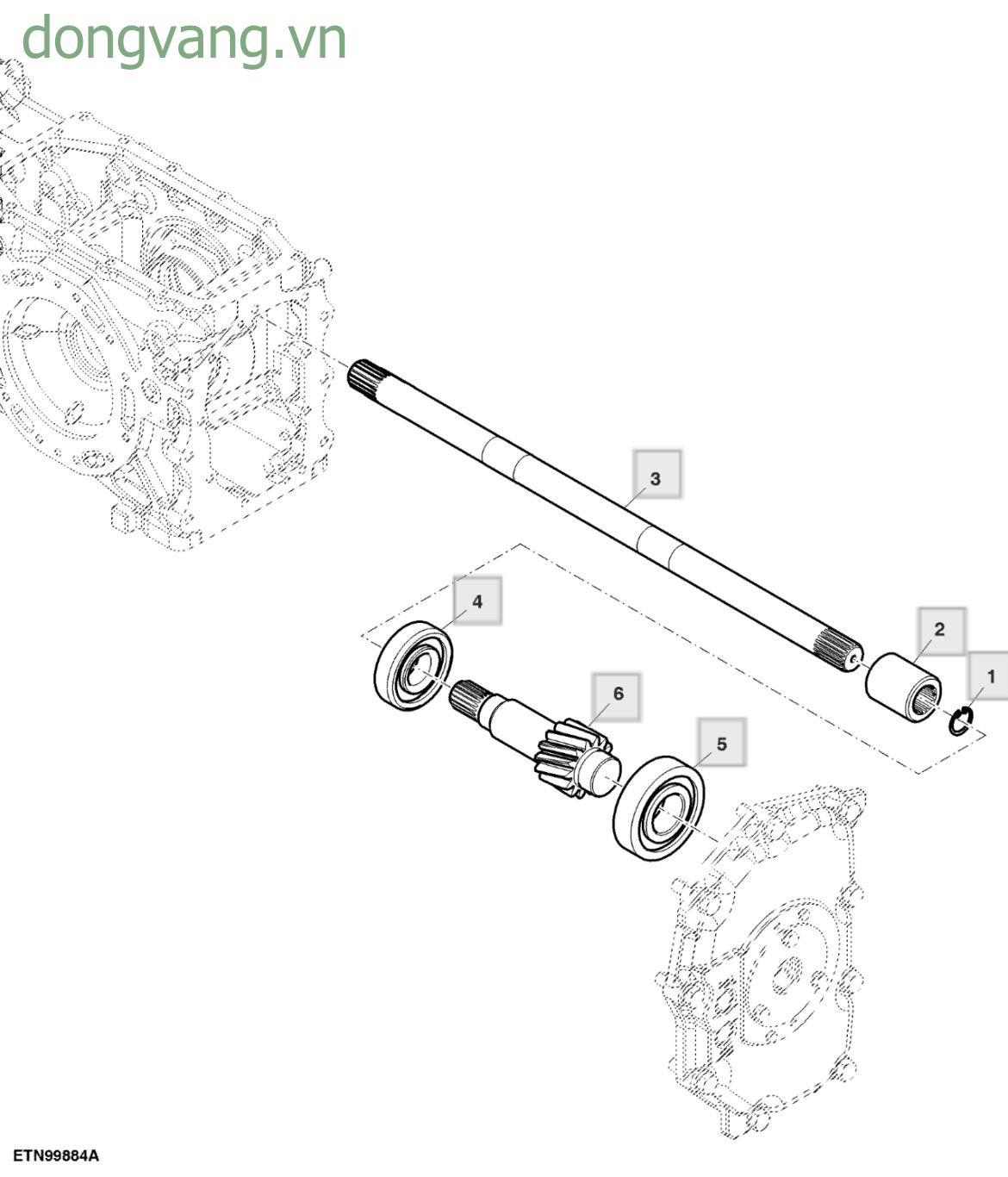 PTO Input Shaft, Single Clutch, Single PTO - ST914972